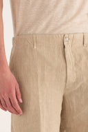 Linen Shorts with Turn Up Hem
