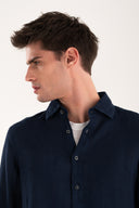 Long Sleeve Contemporary Fit Linen Shirt