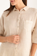 Relaxed Fit Shirt with Chest Pocket