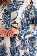 Shirt Dress Washed Blue Print