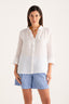 Relaxed Fit V-Neck Shirt White