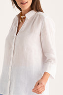 Relaxed Fit V-Neck Shirt White