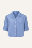 Cropped Shirt with Wide Sleeves