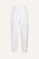 Pleated Pants White