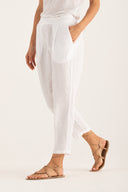 Pleated Pants White