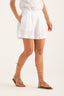 Relaxed Tailored Shorts White