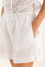 Relaxed Tailored Shorts White