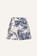 Relaxed Tailored Shorts Washed Blue Print - 4