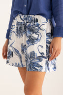 Relaxed Tailored Shorts Washed Blue Print - 3