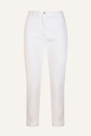 Chino Cropped Pant with Cuff White