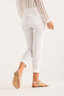 Chino Cropped Pant with Cuff White