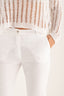 Chino Cropped Pant with Cuff White