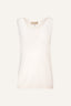 Sleeveless Knit Top with Ribbed Hem