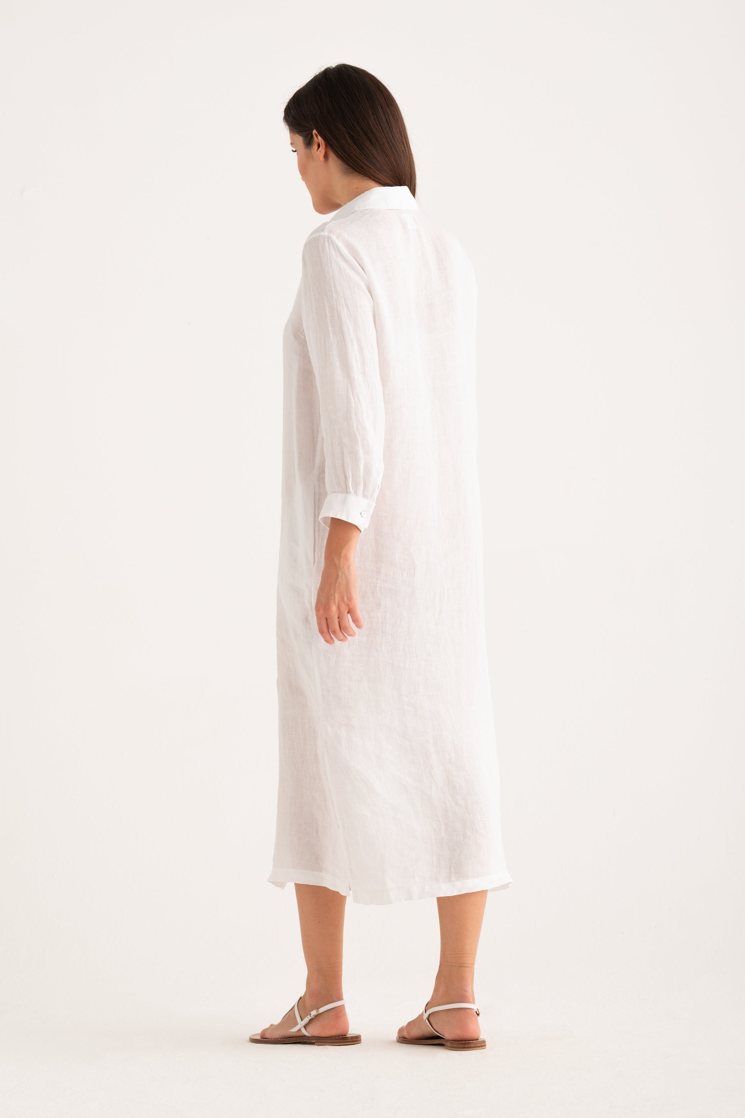 120 lino shirt dress Oversized Shirt Dress