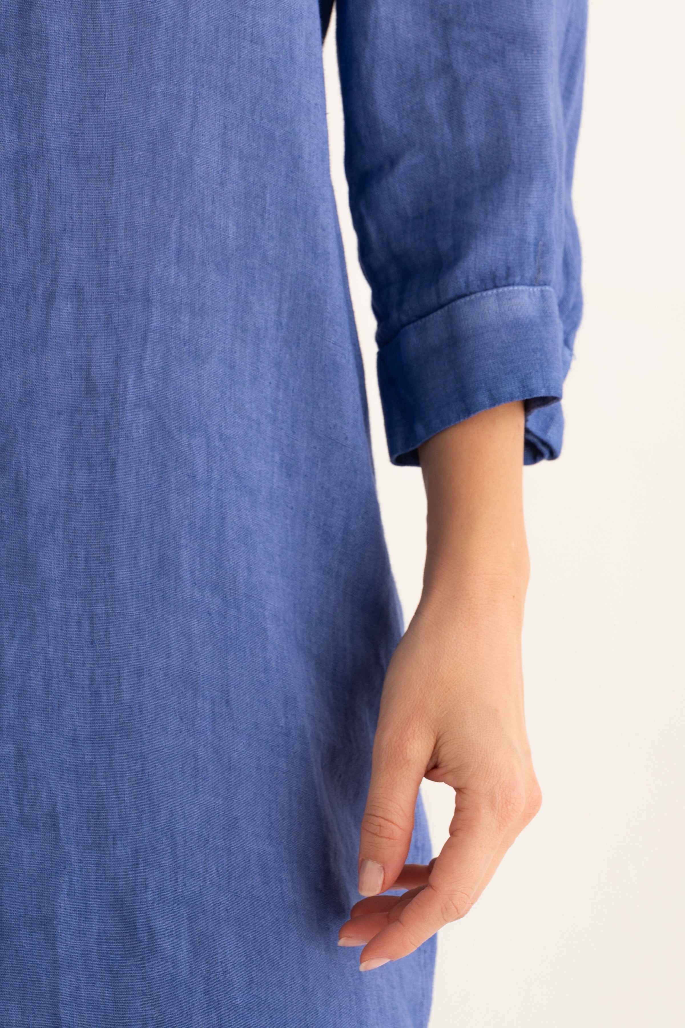 Linen Shirt Dress SAFARI SOFT FADE / L/46 Linen Shirt Dress SAFARI SOFT FADE / L/46