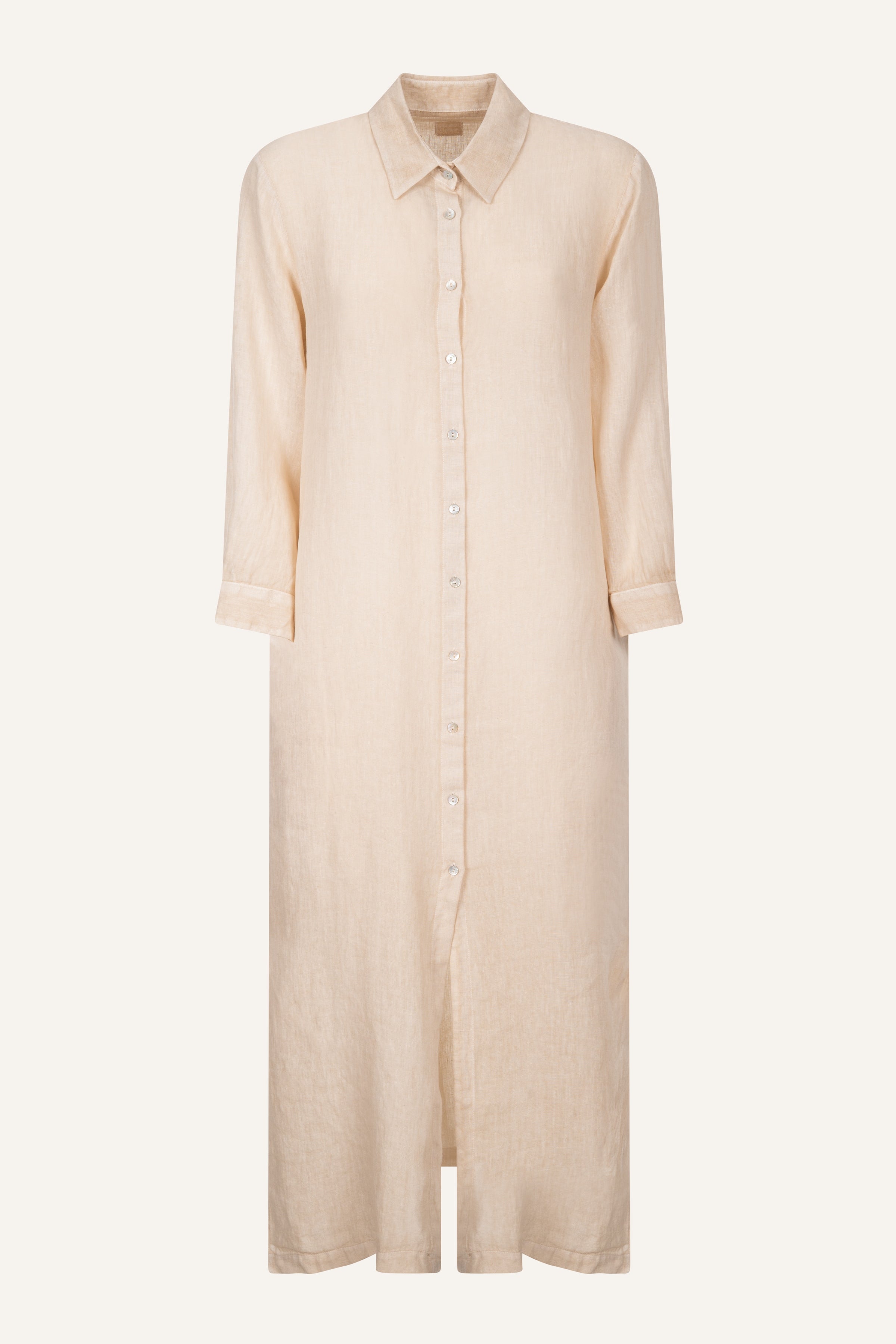 Linen Shirt Dress Safari Soft Fade / L/46 Linen Shirt Dress Safari Soft Fade / L/46