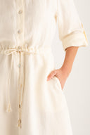 Shirt Dress with Tie Waist - 4