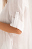 Dress with Roll-Up Sleeves White