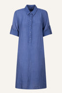 Dress with Roll-Up Sleeves