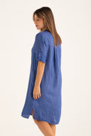 Dress with Roll-Up Sleeves