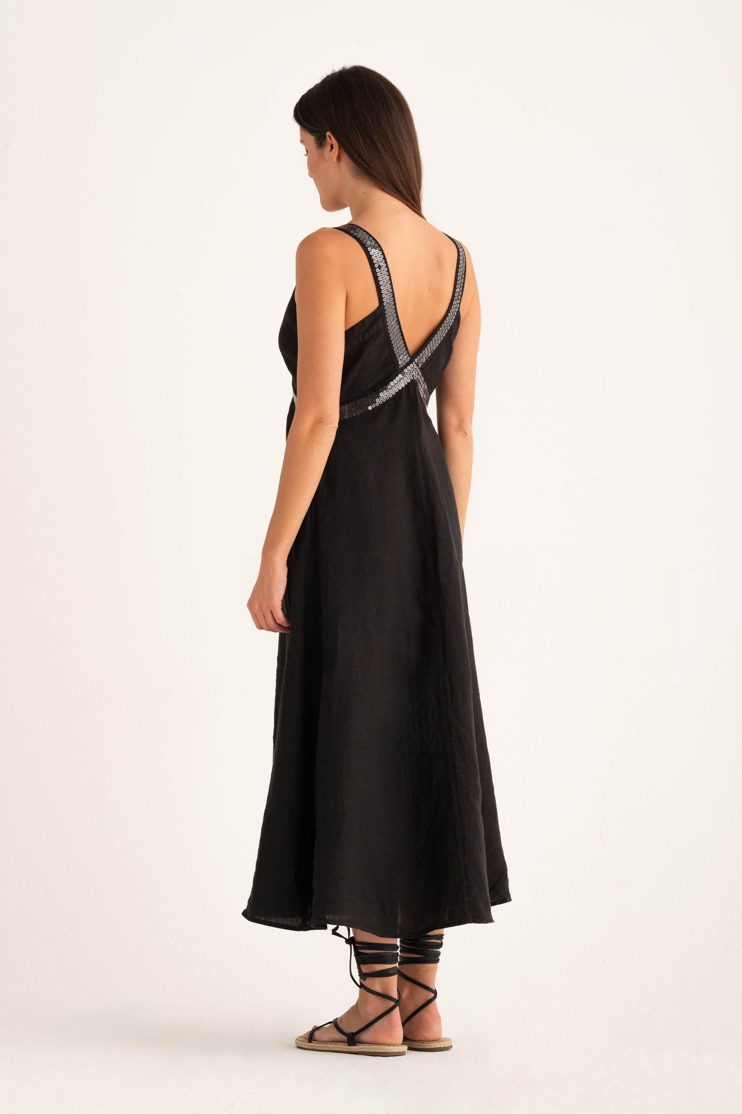 120 lino dress WOMAN JERSEY DRESS APPLE SOFT / M/M