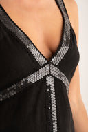 Long Dress with Sequin Details