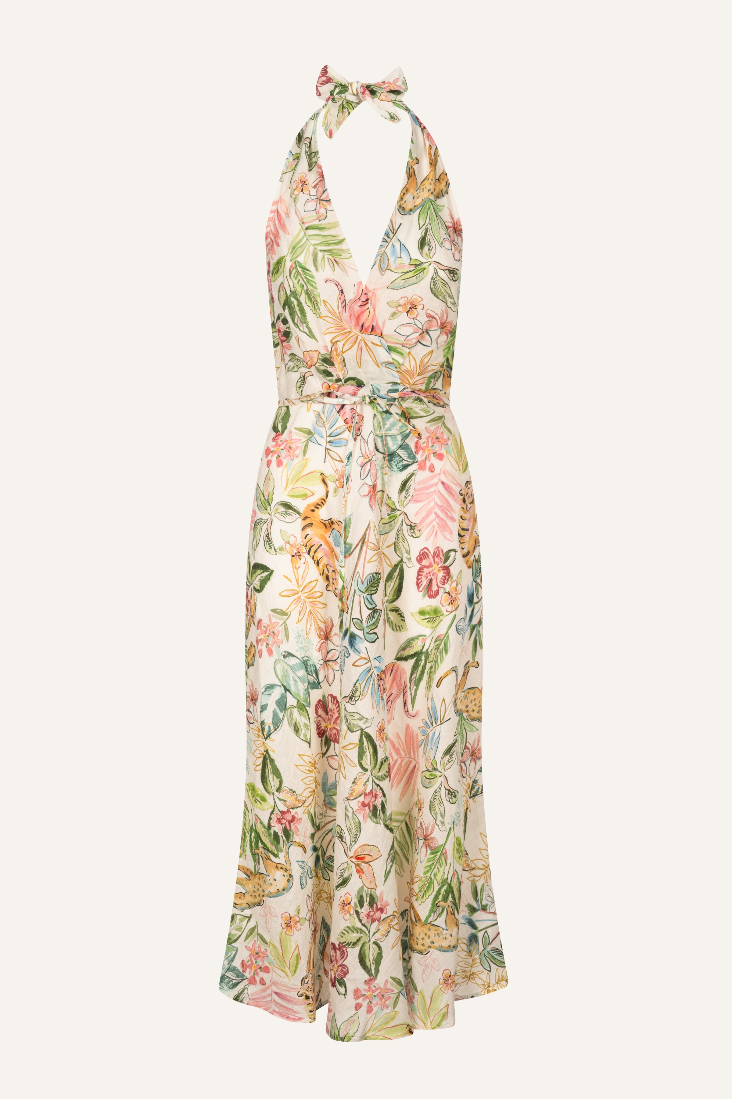 Crossover Halterneck Dress Jungle PRINT / XL/48 Crossover Halterneck Dress Jungle PRINT / XL/48