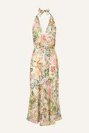 Crossover Halterneck Dress Jungle