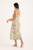 Crossover Halterneck Dress Jungle