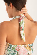 Crossover Halterneck Dress Jungle