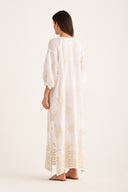 Embroidered Kaftan Dress