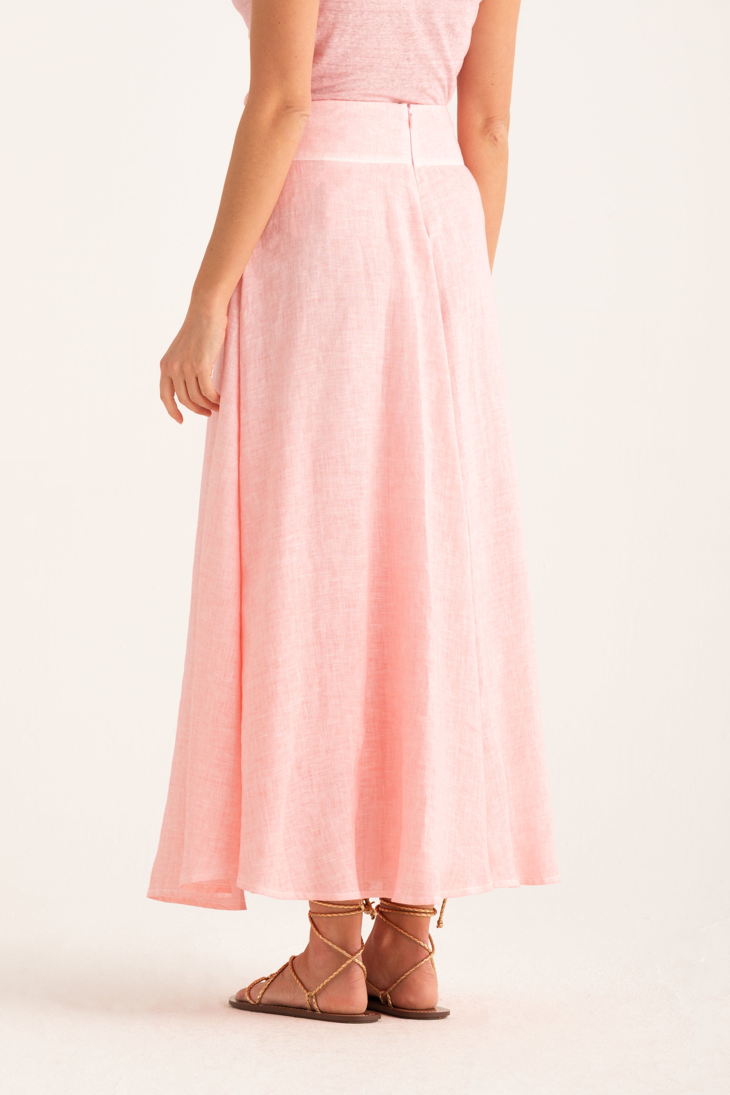 Flared Maxi Skirt – 120percento Lino USA
