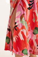 Flared Maxi Wrap Skirt Tropical