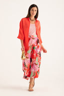 Flared Maxi Wrap Skirt Tropical