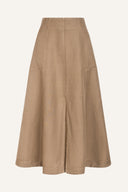 Flared Maxi Skirt with Front Slit - 10
