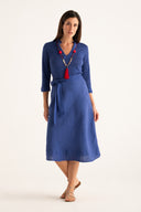 Midi Dress with Tie Waist