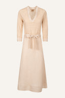 Midi Dress with Tie Waist