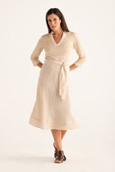 Midi Dress with Tie Waist