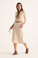 Midi Dress with Tie Waist