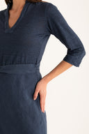 Midi Dress with Tie Waist