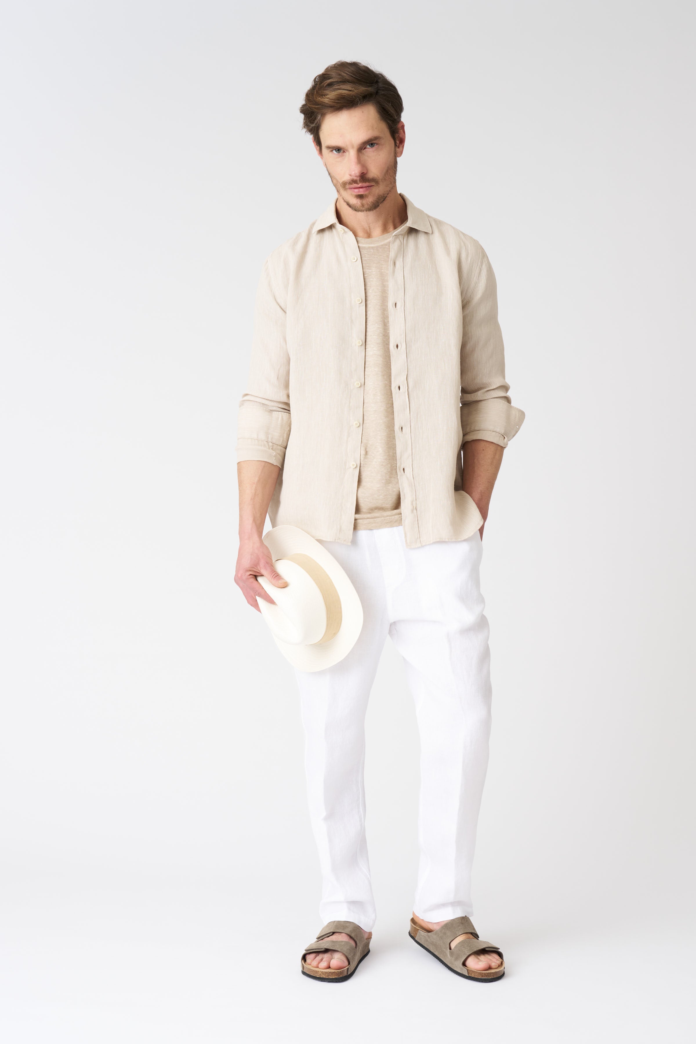 Textured Linen Slim Fit Shirt NIAGARA / 3XL/56 Textured Linen Slim Fit Shirt NIAGARA / 3XL/56