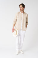 Italian Collar Regular Fit Shirt with Pocket - 15