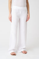 White Wide Leg Relaxed Pant