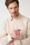 Italian Collar Regular Fit Shirt with Pocket - 14