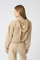 Jacket with Hood and Drawstring Waist