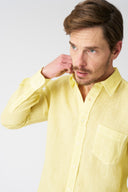 Italian Collar Regular Fit Shirt with Pocket - 10