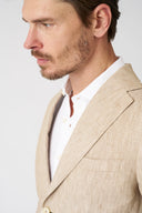 Slim Fit Single Breasted Blazer with Patch Pockets