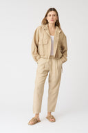 Jacket with Hood and Drawstring Waist