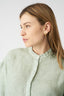 Mandarin Collar Cropped Shirt