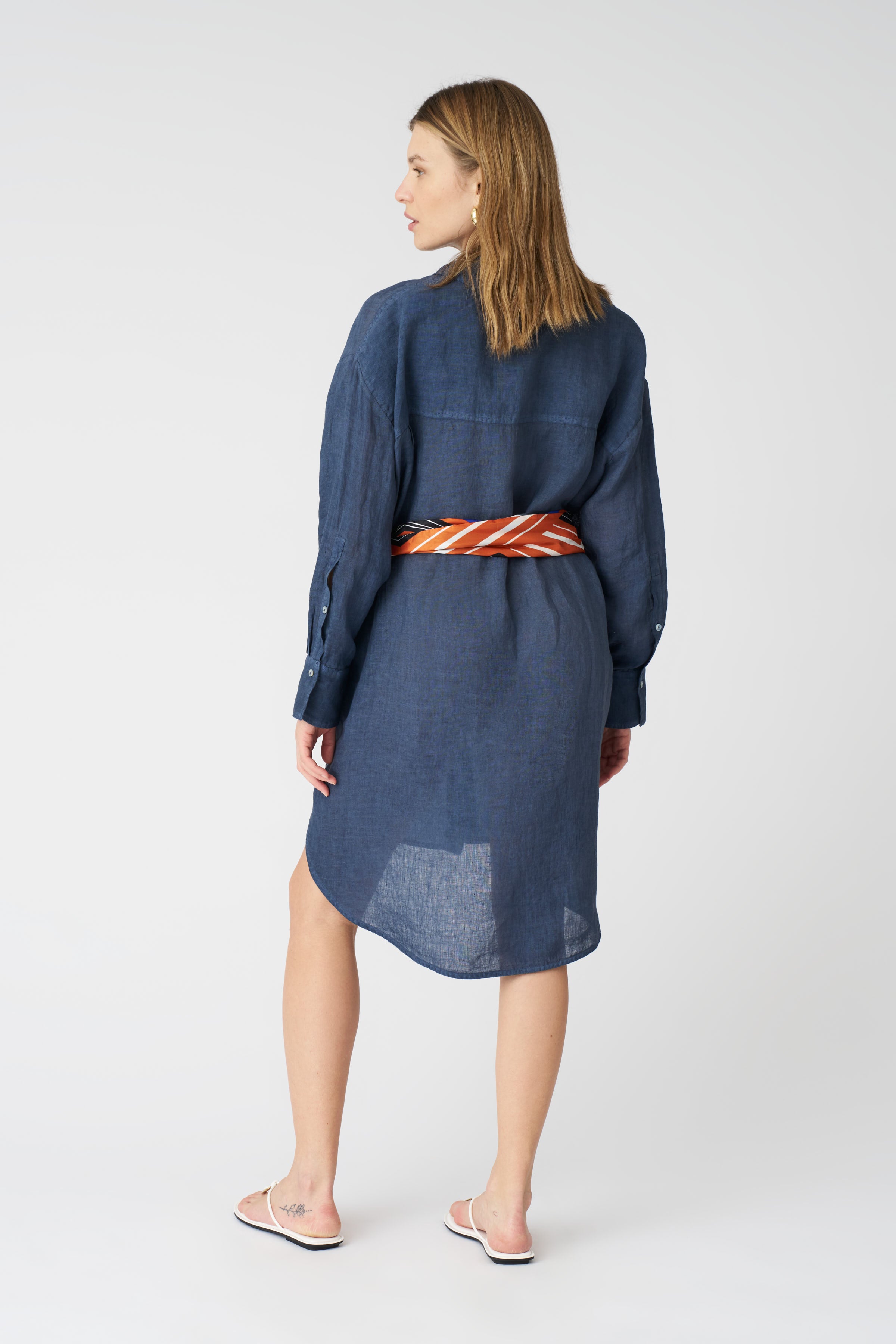 Oversized Shirt Dress NAVY FADE / S/42 Oversized Shirt Dress NAVY FADE / S/42